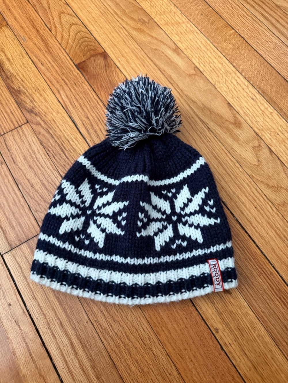 Roody winter knit pom-pom Snowflake Pom Beanie fleece lined ecofriendly unisex